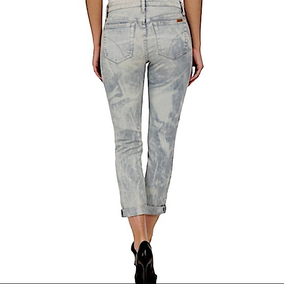 Joes JD size W 31 light wash skinny jeans with a tie dye/bleach dye type design - Picture 15 of 16